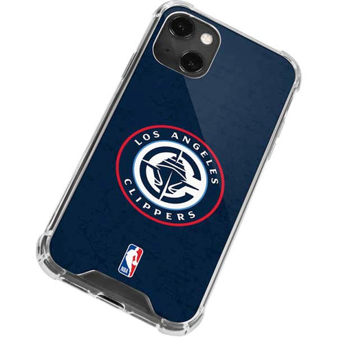 NBA Los Angeles Clippers Distressed Blue iPhone 13 Mini Clear Case