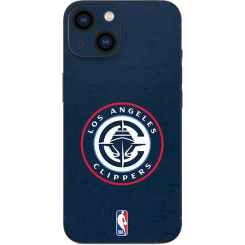 NBA Los Angeles Clippers Distressed Blue iPhone 13 Mini Skin