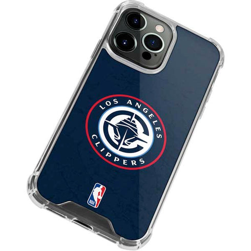 NBA Los Angeles Clippers Distressed Blue iPhone 13 Pro Clear Case