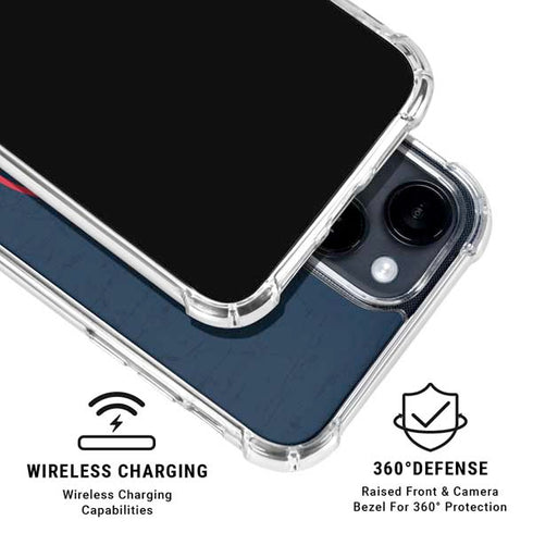 NBA Los Angeles Clippers Distressed Blue iPhone 14 Plus Clear Case