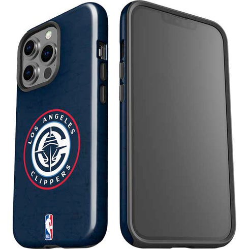 NBA Los Angeles Clippers Distressed Blue iPhone 14 Pro Impact Case