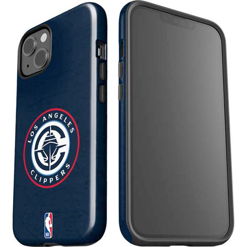 NBA Los Angeles Clippers Distressed Blue iPhone 15 Plus Impact Case