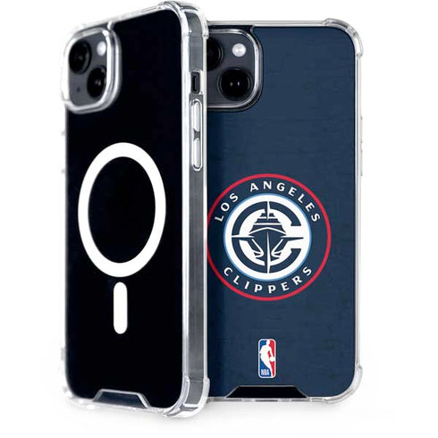 NBA Los Angeles Clippers Distressed Blue iPhone 15 Plus MagSafe Case