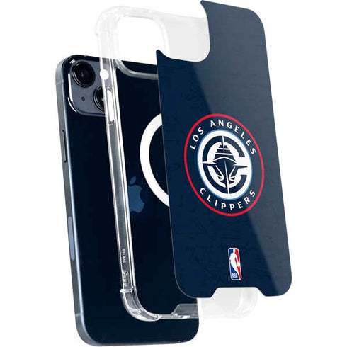 NBA Los Angeles Clippers Distressed Blue iPhone 15 Plus MagSafe Case
