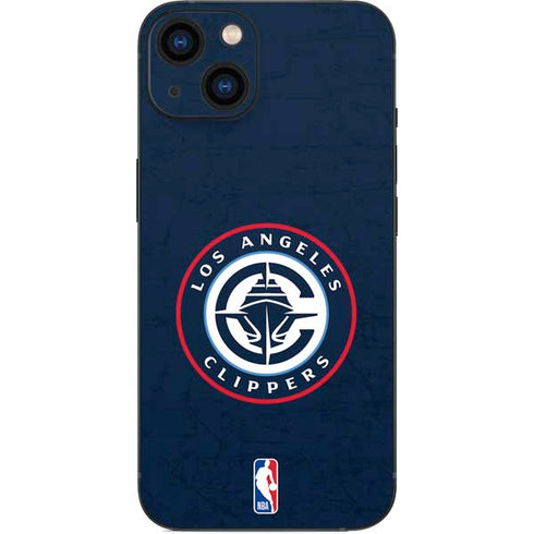 NBA Los Angeles Clippers Distressed Blue iPhone 15 Plus Skin