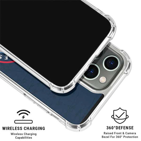 NBA Los Angeles Clippers Distressed Blue iPhone 15 Pro Clear Case