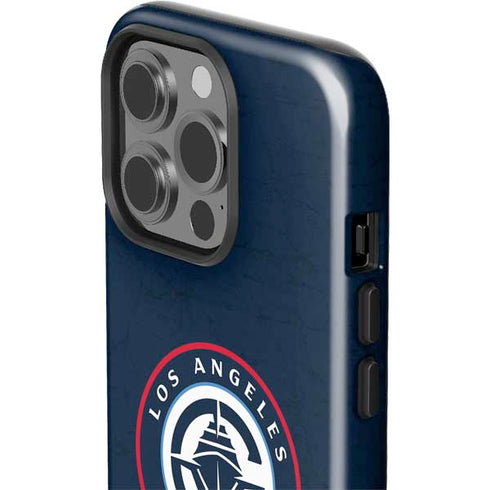 NBA Los Angeles Clippers Distressed Blue iPhone 15 Pro Impact Case