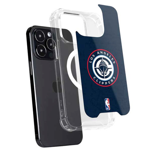 NBA Los Angeles Clippers Distressed Blue iPhone 15 Pro MagSafe Case