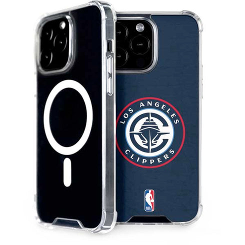 NBA Los Angeles Clippers Distressed Blue iPhone 15 Pro Max MagSafe Case