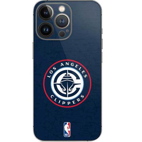 NBA Los Angeles Clippers Distressed Blue iPhone 15 Pro Skin