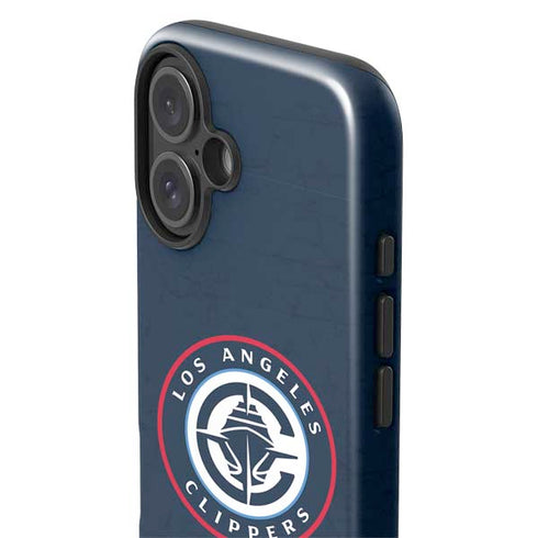 NBA Los Angeles Clippers Distressed Blue iPhone 16 Impact Case