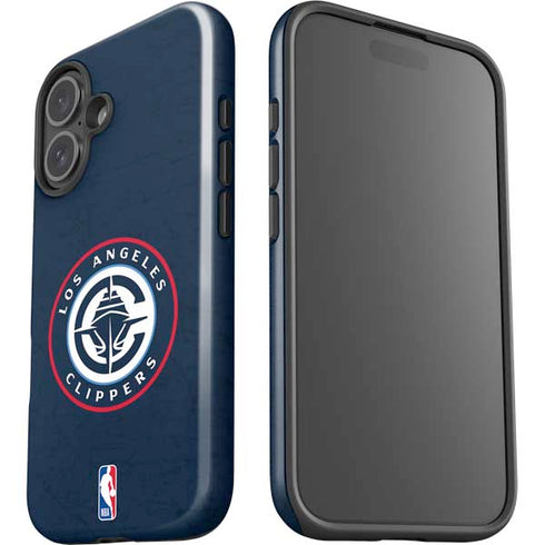 NBA Los Angeles Clippers Distressed Blue iPhone 16 Plus Impact Case