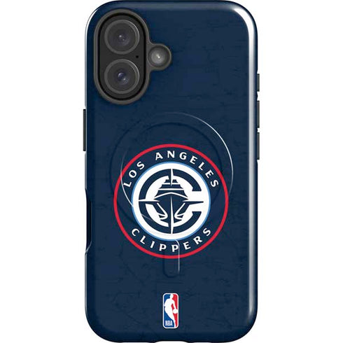 NBA Los Angeles Clippers Distressed Blue iPhone 16 Plus Magsafe Impact Case
