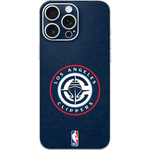 NBA Los Angeles Clippers Distressed Blue iPhone 16 Pro Max Skin