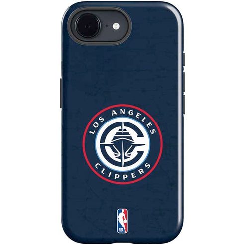 NBA Los Angeles Clippers Distressed Blue iPhone 16e Impact Case