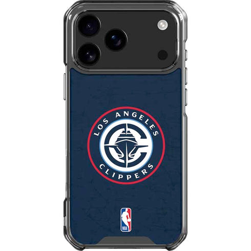 NBA Los Angeles Clippers Distressed Blue iPhone 18 Pro Max Clear Case
