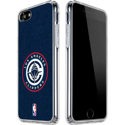 NBA Los Angeles Clippers Distressed Blue iPhone SE (2nd & 3rd Gen) Clear Case