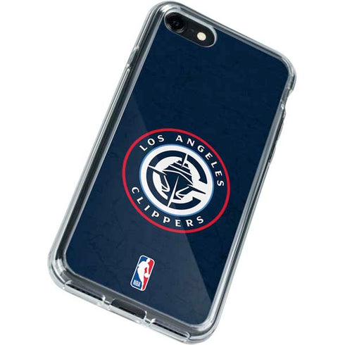 NBA Los Angeles Clippers Distressed Blue iPhone SE (2nd & 3rd Gen) Clear Case