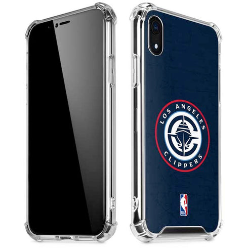 NBA Los Angeles Clippers Distressed Blue iPhone XR Clear Case