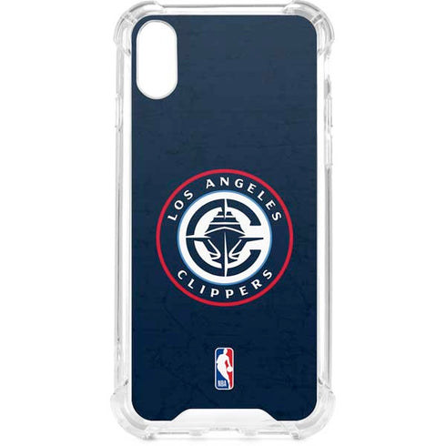 NBA Los Angeles Clippers Distressed Blue iPhone XS Clear Case