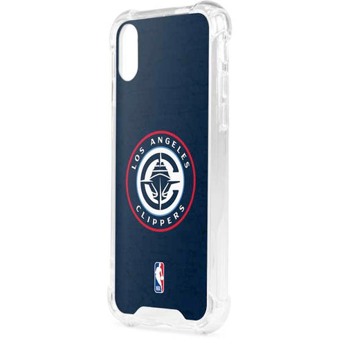 NBA Los Angeles Clippers Distressed Blue iPhone XS Clear Case