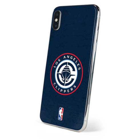 NBA Los Angeles Clippers Distressed Blue iPhone XS Max Skin