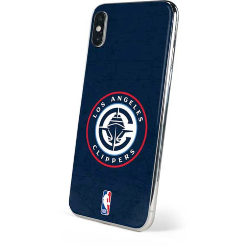 NBA Los Angeles Clippers Distressed Blue iPhone XS Skin