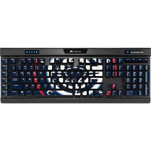 NBA Los Angeles Clippers Distressed Blue K95 RGB PLATINUM Mechanical Gaming Keyboard Skin