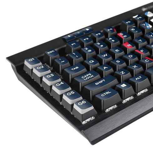 NBA Los Angeles Clippers Distressed Blue K95 RGB PLATINUM Mechanical Gaming Keyboard Skin