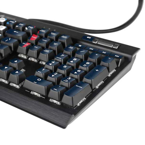 NBA Los Angeles Clippers Distressed Blue K95 RGB PLATINUM Mechanical Gaming Keyboard Skin