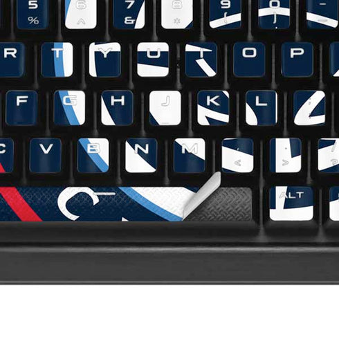 NBA Los Angeles Clippers Distressed Blue K95 RGB PLATINUM Mechanical Gaming Keyboard Skin