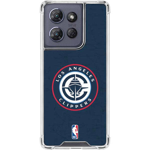 NBA Los Angeles Clippers Distressed Blue Moto G Stylus 5G (2025) Clear Case