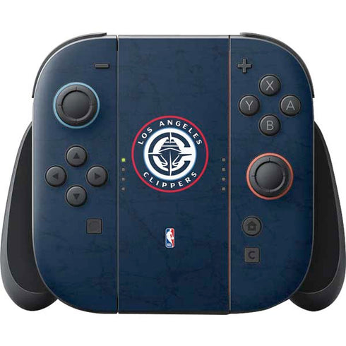 NBA Los Angeles Clippers Distressed Blue Nintendo Switch 2 (2025) Joy-Con Controller Skin