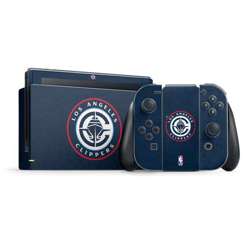NBA Los Angeles Clippers Distressed Blue Nintendo Switch Bundle Skin
