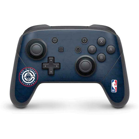 NBA Los Angeles Clippers Distressed Blue Nintendo Switch Pro Controller Skin