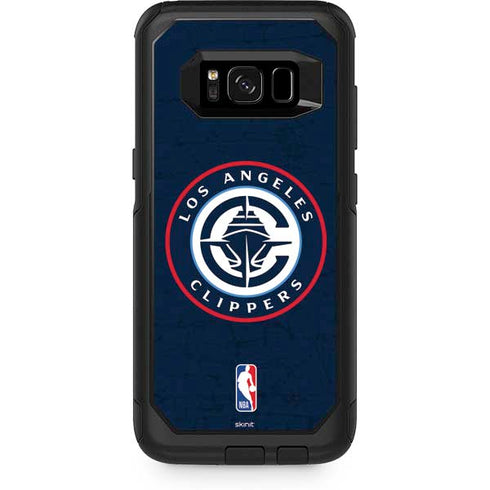 NBA Los Angeles Clippers Distressed Blue Otterbox Commuter Galaxy Skin