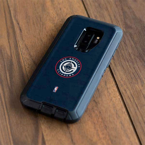NBA Los Angeles Clippers Distressed Blue Otterbox Defender Galaxy Skin