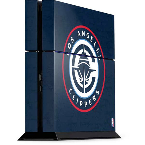 NBA Los Angeles Clippers Distressed Blue PS4 Console Skin