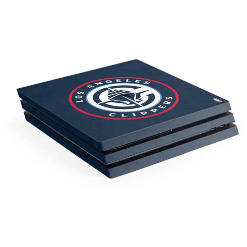 NBA Los Angeles Clippers Distressed Blue PS4 Pro Console Skin