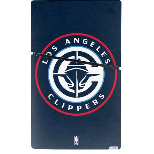 NBA Los Angeles Clippers Distressed Blue PS5 Slim Digital Edition Bundle Skin