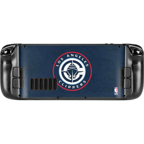 NBA Los Angeles Clippers Distressed Blue Steam Deck Handheld Gaming Computer OLED Skin