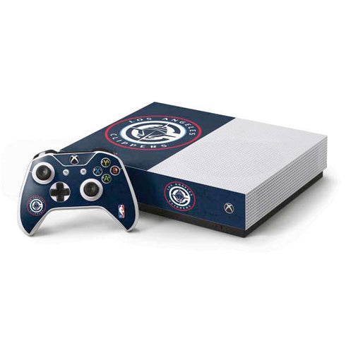 NBA Los Angeles Clippers Distressed Blue Xbox One Skins