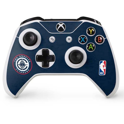 NBA Los Angeles Clippers Distressed Blue Xbox One S Console and Controller Bundle Skin