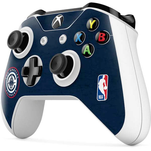 NBA Los Angeles Clippers Distressed Blue Xbox One X Controller Skin