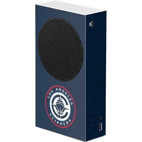 NBA Los Angeles Clippers Distressed Blue Xbox Series S Console Skin