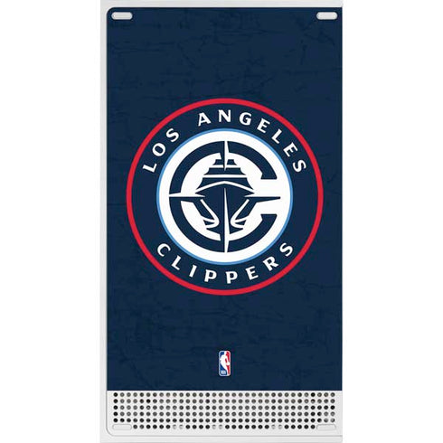NBA Los Angeles Clippers Distressed Blue Xbox Series S Console Skin