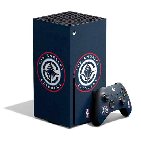 NBA Los Angeles Clippers Distressed Blue Xbox Series X Skins