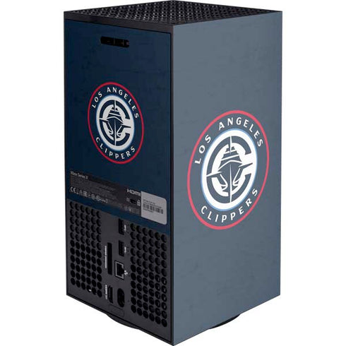 NBA Los Angeles Clippers Distressed Blue Xbox Series X Console Skin