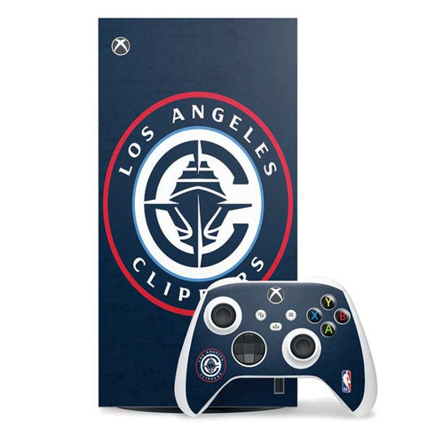 NBA Los Angeles Clippers Distressed Blue Xbox Series X Skins