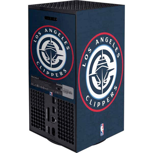NBA Los Angeles Clippers Distressed Blue XBox Series X Digital Edition Bundle Skin